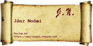 Jász Noémi névjegykártya